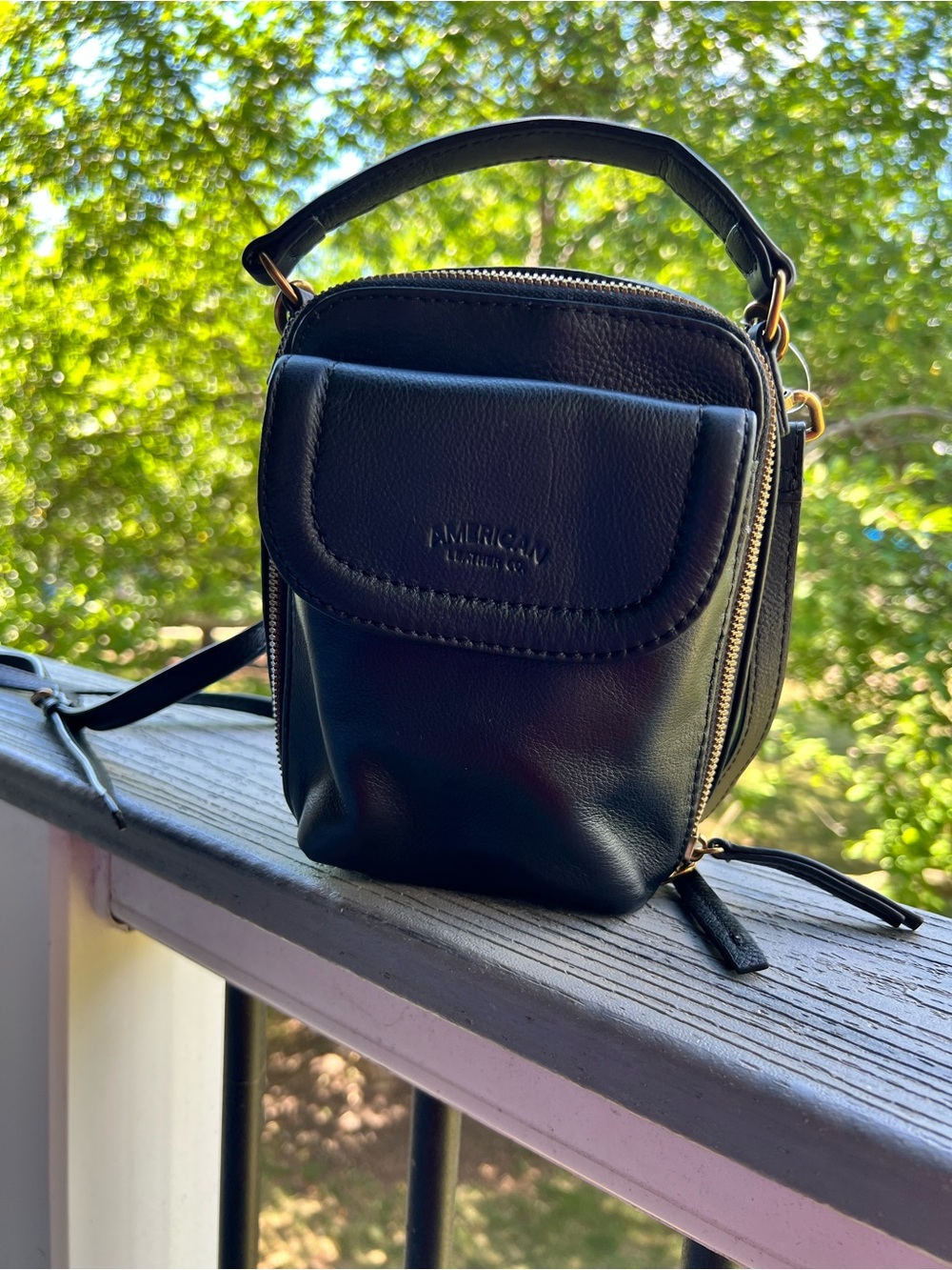 American Leather Co Black Mini Crossbody Bag